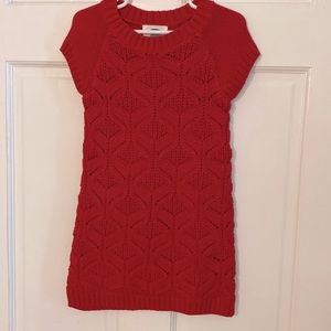 Red sweater dress